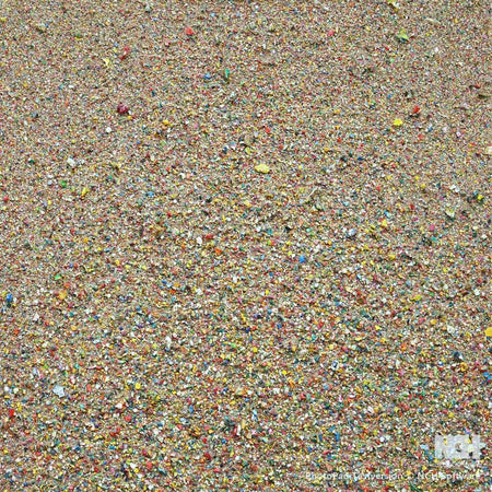 Marsfeld CXXXV – 30x30 cm pure Strukturkraft: Recycelte Farbreste auf Leinwand (Nahaufnahme), handgefertigt im Atelier Hellbusch. Kleine Fläche, große Ausdrucksstärke.