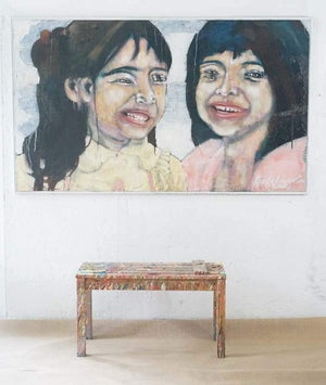 Tara & Fatima | Zeitgenössischer Expressionismus 100x170cm Kunst Atelier Mark Hellbusch 