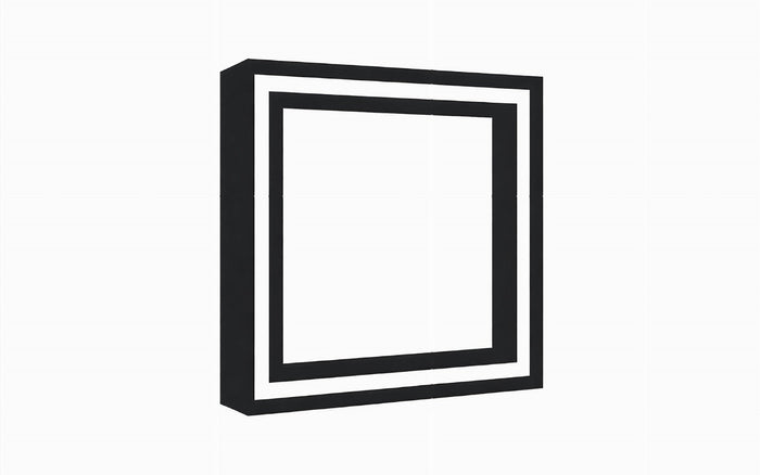 Piktogramm eines dreidimensionalen quadratischen Wandobjekts