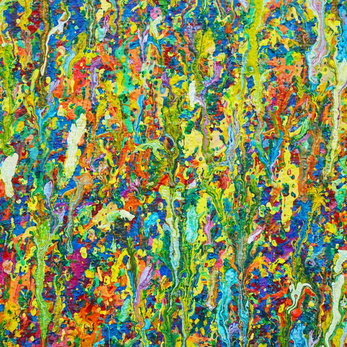 Abstraktes Gemälde Claim 156 (Nahaufnahme), großformatige zeitgenössische Malerei, Atelier Hellbusch