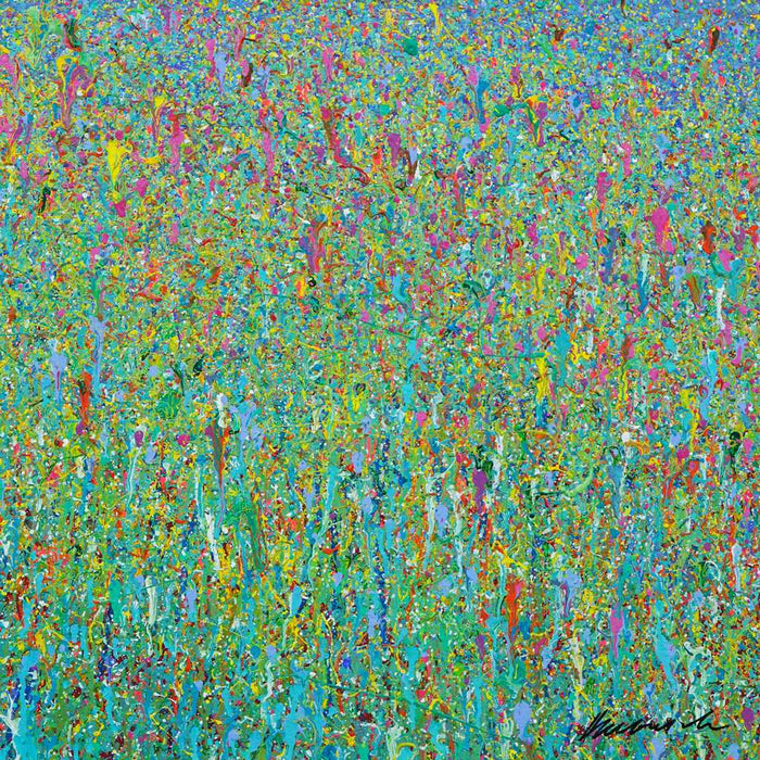 Abstraktes Gemälde in sanften Blautönen von Mark Hellbusch, Acryl auf Leinwand, 70x100 cm, Unikat 2026