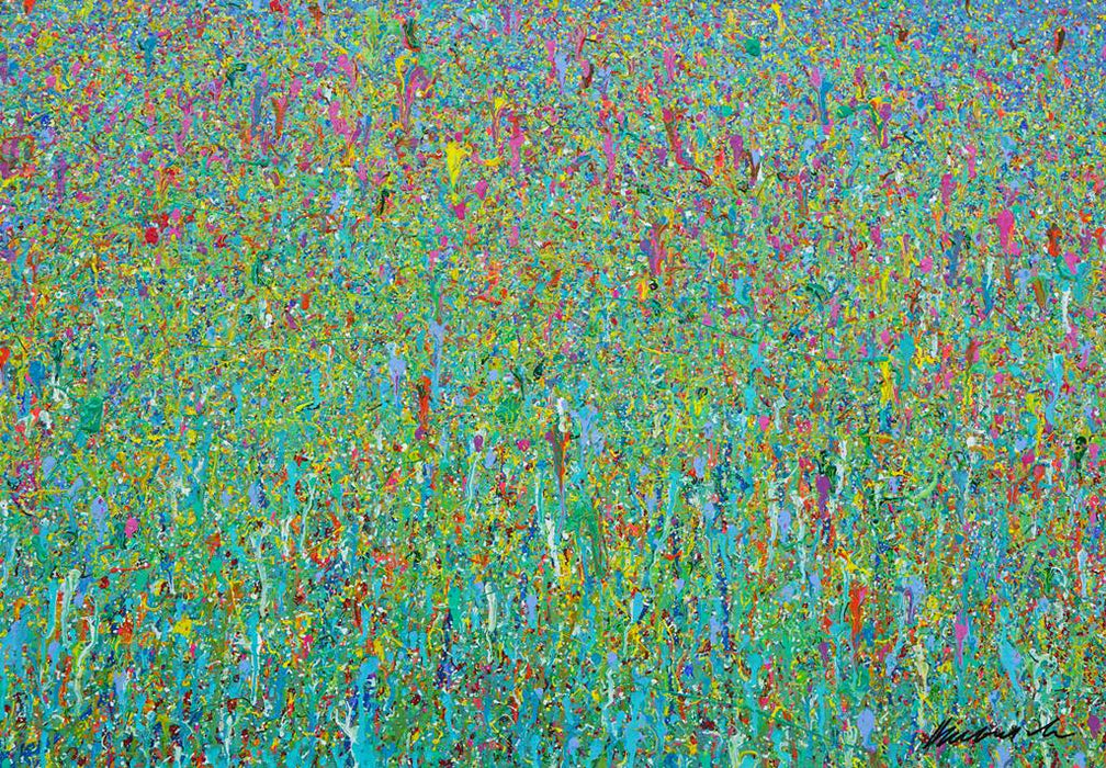 Abstraktes Gemälde in sanften Blautönen von Mark Hellbusch, Acryl auf Leinwand, 70x100 cm, Unikat 2026