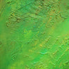 "Achim", 30x24 cm, 2026, Nahaufnahme: abstraktes Gemälde mit grünen Farben auf Leinwand und strukturierter Oberfläche. Künstler Mark Hellbusch