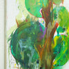 Baum VI (Ausschnitt, Seite) – großes grünes Baum-Gemälde in expressiver Ölmalerei aus der Serie Schmiertafel von Mark Hellbusch