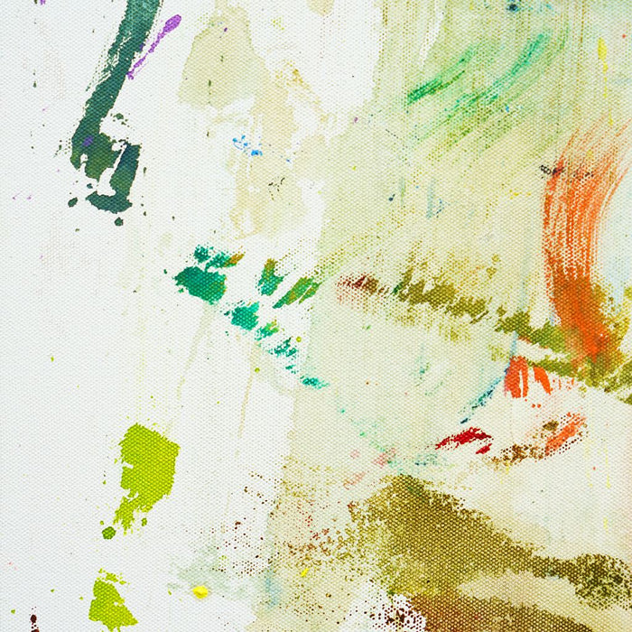 Baum VI (Ausschnitt) – großes grünes Baum-Gemälde in expressiver Ölmalerei aus der Serie Schmiertafel von Mark Hellbusch