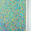 Abstrakte Kunst „Claim 136“ (Ausschnitt, Seitenperspektive), farbenprächtige Malerei auf Leinwand in Blau und Grün, Mischtechnik, Atelier Hellbusch