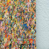 Buntes abstraktes Acrylgemälde (Nahaufnahme) auf kleiner Leinwand von Mark Hellbusch – Claim 143, 40x30 cm, 2019