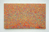 Abstrakte Kunst Claim 165 mit rötlichem Farbverlauf und organischen Strukturen, Acryl und Lack auf Leinwand, 60x100 cm, Atelier Hellbusch