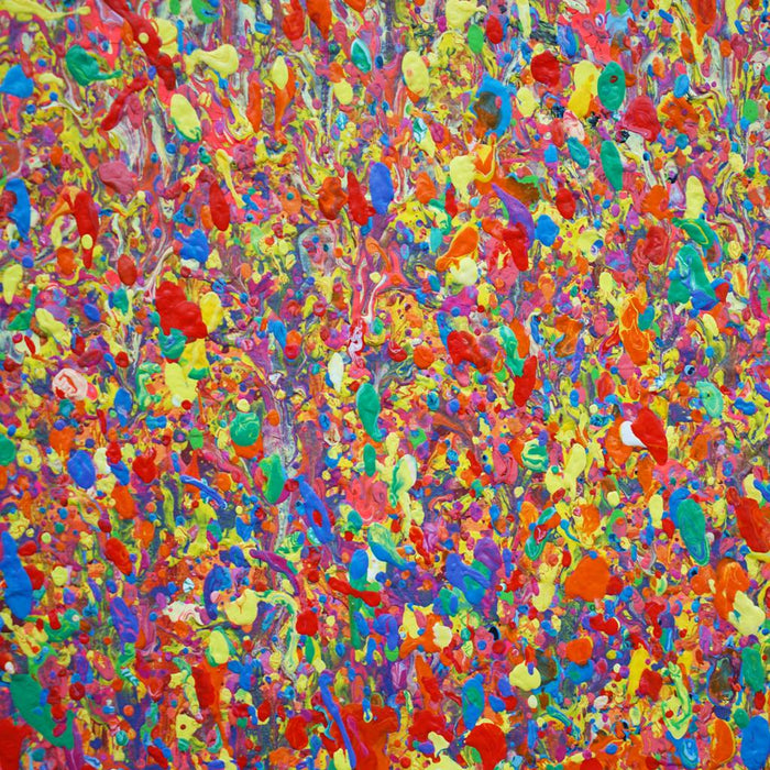 Detailansicht Claim 165, organische Farbstruktur mit rötlichen Übergängen, Atelier Hellbusch