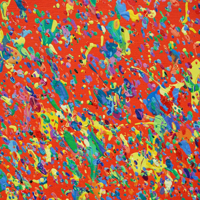 Abstraktes Gemälde "Claim 173" (Close up) aus der Reihe "Organic Grounds"  mit leuchtender, expressiver Farbstruktur, Acryl und Lack auf Leinwand, zeitgenössische Kunst, Atelier Hellbusch.