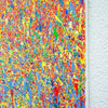 Abstraktes Gemälde "Claim 173" (Close up) aus der Reihe "Organic Grounds"  mit leuchtender, expressiver Farbstruktur, Acryl und Lack auf Leinwand, zeitgenössische Kunst, Atelier Hellbusch.