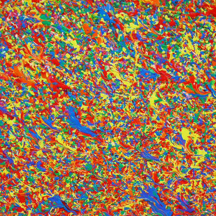 Detailansicht Claim 178, abstrakte farbintensive Oberfläche mit feinen Strukturen, Atelier Hellbusch