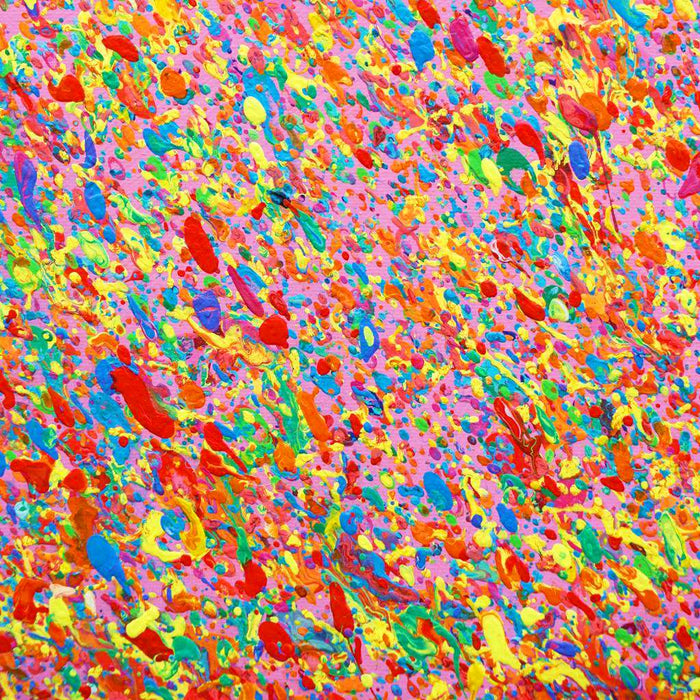 Detailansicht Claim 178, abstrakte farbintensive Oberfläche mit feinen Strukturen, Atelier Hellbusch