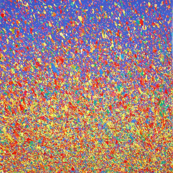 Kraftvolle und expressive abstrakte Kunst Claim 185, Acryl und Lack auf Leinwand, 70x50 cm, Atelier Hellbusch