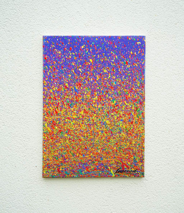 Kraftvolle und expressive abstrakte Kunst Claim 185, Acryl und Lack auf Leinwand, 70x50 cm, Atelier Hellbusch