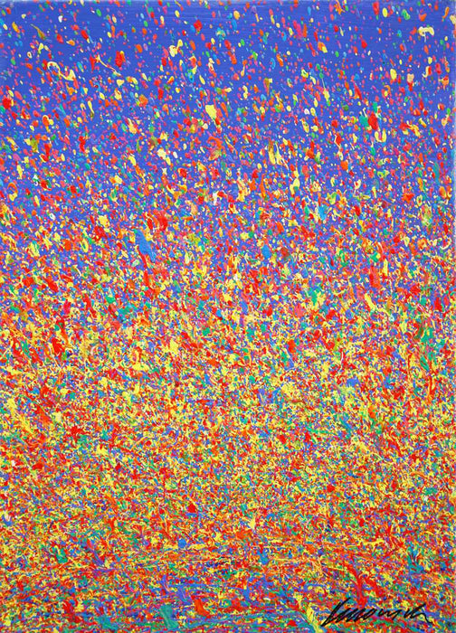 Kraftvolle und expressive abstrakte Kunst Claim 185, Acryl und Lack auf Leinwand, 70x50 cm, Atelier Hellbusch