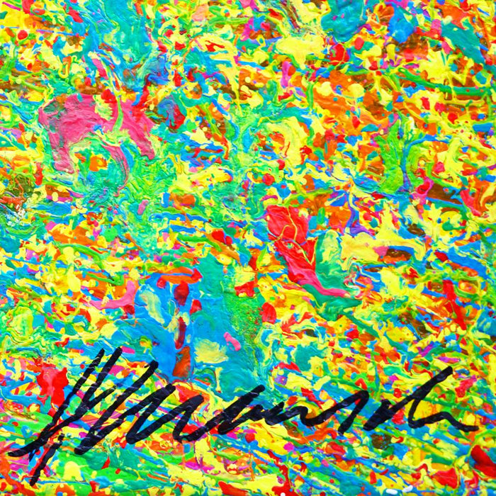 Detailaufnahme Claim 187 (Sig), dichte warme Farbstruktur mit organischer Abstraktion