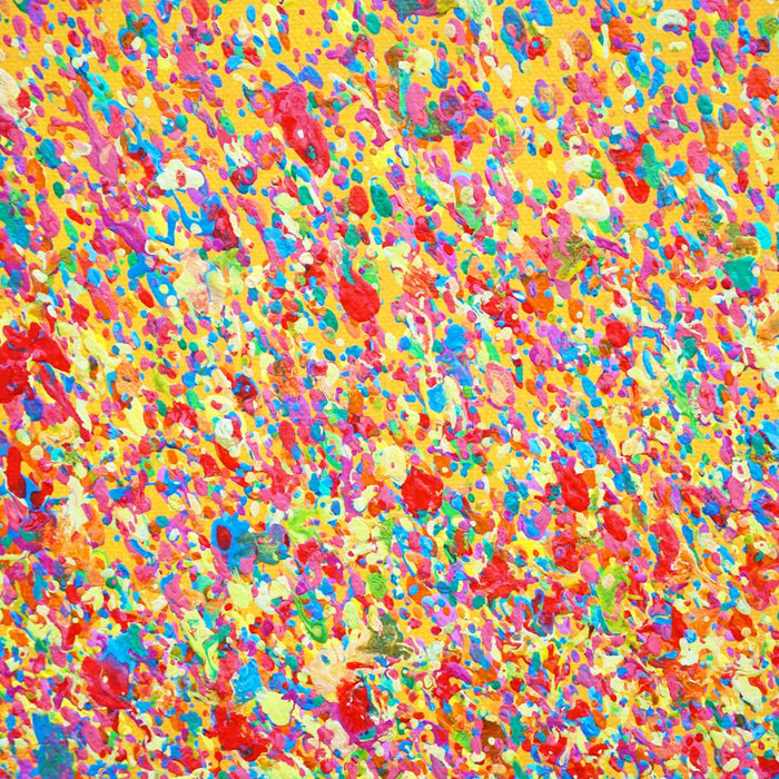 Detailaufnahme Claim 187, dichte warme Farbstruktur mit organischer Abstraktion