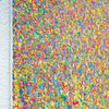 Abstrakte Kunst „Claim 188“ (Ausschnitt und von der Seite), dynamische und lebendige Malerei in Blau, Gelb und Grün, Mischtechnik auf Leinwand. Künstler Mark Hellbusch