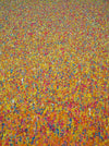 Abstraktes Kunstwerk in Orange, Pink und Gelb von Mark Hellbusch – Claim 140, 60x80 cm, 2025