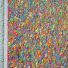 Abstrakte Kunst „Claim 142“ (Ausschnitt, Seitenperspektive), buntes Gemälde im Querformat mit dichter Farbstruktur, Mischtechnik auf Leinwand. Künstler Mark Hellbusch