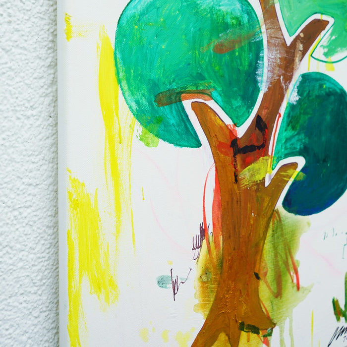 Baum IV – Grüner Baum in expressiver Ölmalerei