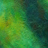 Abstraktes Gemälde „Edward“ (90 × 90 cm, 2022) – grüne zeitgenössische Malerei mit organischen Strukturen und Tiefe auf Leinwand. Atelier Hellbusch