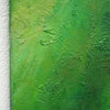 "Jack", 60x80cm,2026 (Seitenansicht): moderne Kunst von Mark Hellbusch in grünen Farben auf Leinwand mit tiefer strukturierter Oberfläche.