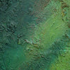 Abstraktes Gemälde „Jose“ in 60 × 40 cm, 2025, grüne Malerei mit Struktur, Acryl und Öl auf Leinwand (Nahaufnahme) – Atelier Hellbusch
