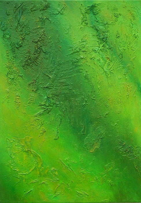 Melanie – Kunst in Grün auf Leinwand
