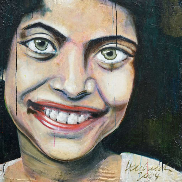 Olivia | modernes, expressives Gemälde auf großformatige Leinwand 150x140cm - Künstler Mark Hellbusch