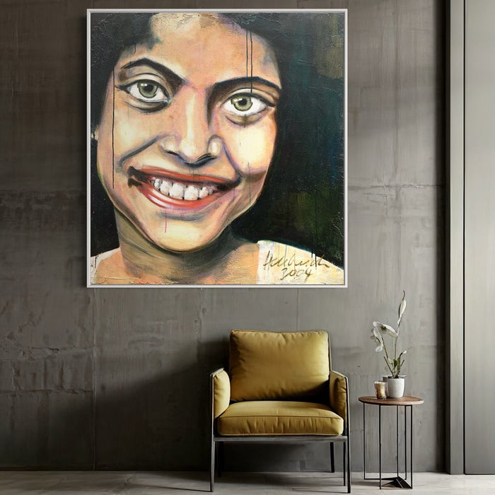 Olivia | modernes, expressives Gemälde ( in situ) auf großformatige Leinwand 150x140cm - Künstler Mark Hellbusch