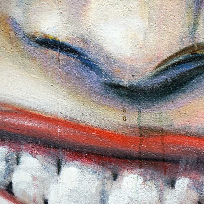 Olivia | modernes, expressives Gemälde auf großformatige Leinwand 150x140cm. Hier: Nahaufnahme Mund und Nase - Künstler Mark Hellbusch