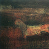 Redwind and Cheetahs – Ölbild mit zwei Geparden, 2005, rotbraune Farbpalette, fossile Technik mit strukturierter Oberfläche, Atelier Hellbusch.