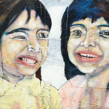 Tara & Fatima (Ausschnitt) | Zeitgenössischer Expressionismus 100x170cm Kunst Atelier Mark Hellbusch 