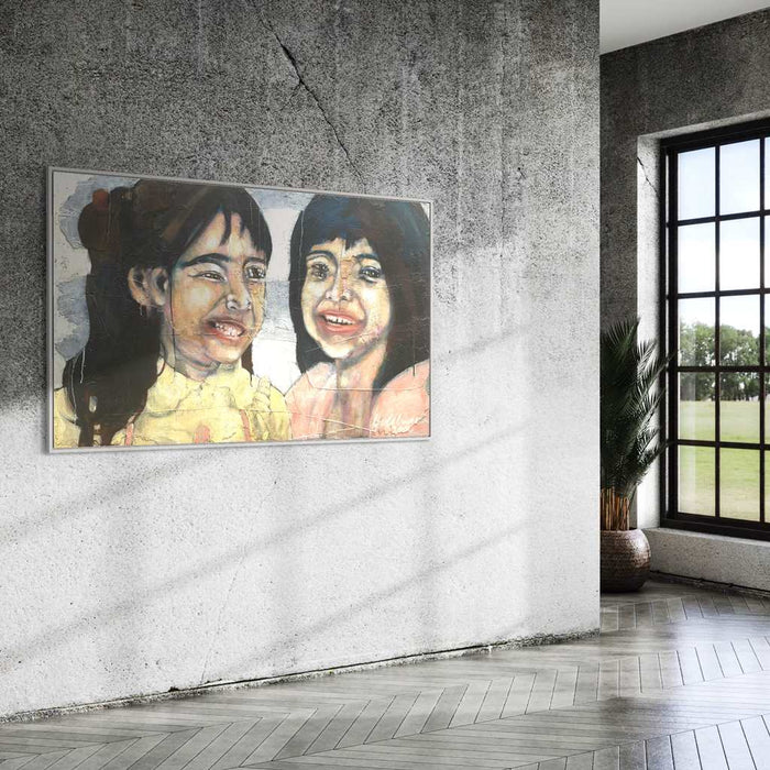 Tara & Fatima (in situ) | Zeitgenössischer Expressionismus 100x170cm Kunst Atelier Mark Hellbusch 