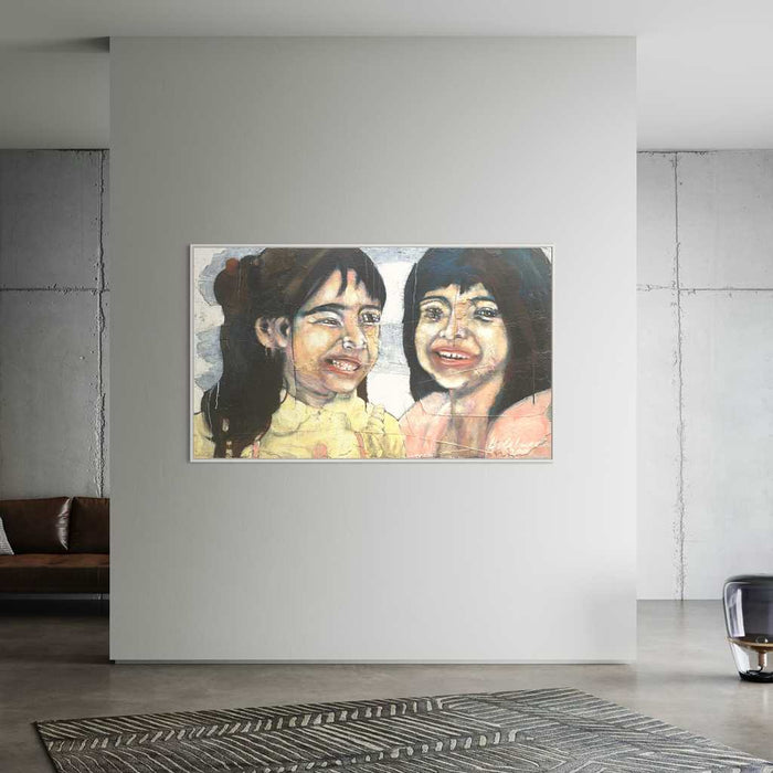 Tara & Fatima (in situ) | Zeitgenössischer Expressionismus 100x170cm Kunst Atelier Mark Hellbusch 