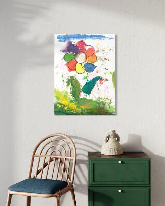 Blume IV (in situ) – expressive Blumenkunst aus der Serie Schmiertafel von Mark Hellbusch