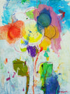 Blume V – expressive Blumenmalerei aus der Serie Schmiertafel von Mark Hellbusch