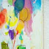 Blume V (Seitenperspektive) – expressive Blumenmalerei aus der Serie Schmiertafel von Mark Hellbusch