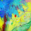 Blume VI (Ausschnitt) – großformatiges blaues Blumenbild in moderner Kunst aus der Serie Schmiertafel von Mark Hellbusch