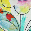Blume I (Ausschnitt) – kleines modernes Blumenbild aus der Serie Schmiertafel, Öl auf Leinwand von Mark Hellbusch