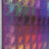 Output 7 (Seitenperspektive) von Mark Hellbusch, farbenfrohes abstraktes Ölgemälde mit Farbfeldern in Violett, Pink, Orange, Türkis, Grün und Gelb, 60 × 80 cm
