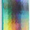 Output 10 (Seite) von Mark Hellbusch – abstraktes Ölgemälde mit strukturierter Oberfläche in Grün, Gelb, Violett, Blau und Orange, 50 × 70 cm