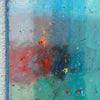 Output 4 (Seitenperspektive) von Mark Hellbusch – abstraktes Ölgemälde in Blau, Türkis, Grün und Rot mit offenen Farbfeldern, 40 × 30 cm