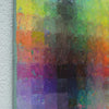Output 9 (Seite) von Mark Hellbusch – abstraktes Ölgemälde mit Farbfeldern in Grün, Gelb, Orange, Violett und Türkis, 50 × 70 cm