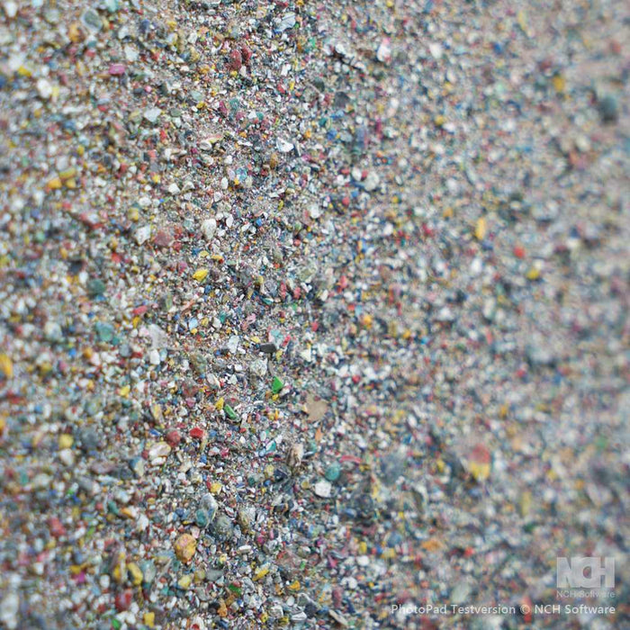 Marsfeld CXXXIV – Strukturkunst aus farbigen Farbresten auf Leinwand, Format 40x30 cm (Nahaufnahme). Atelier Hellbusch.