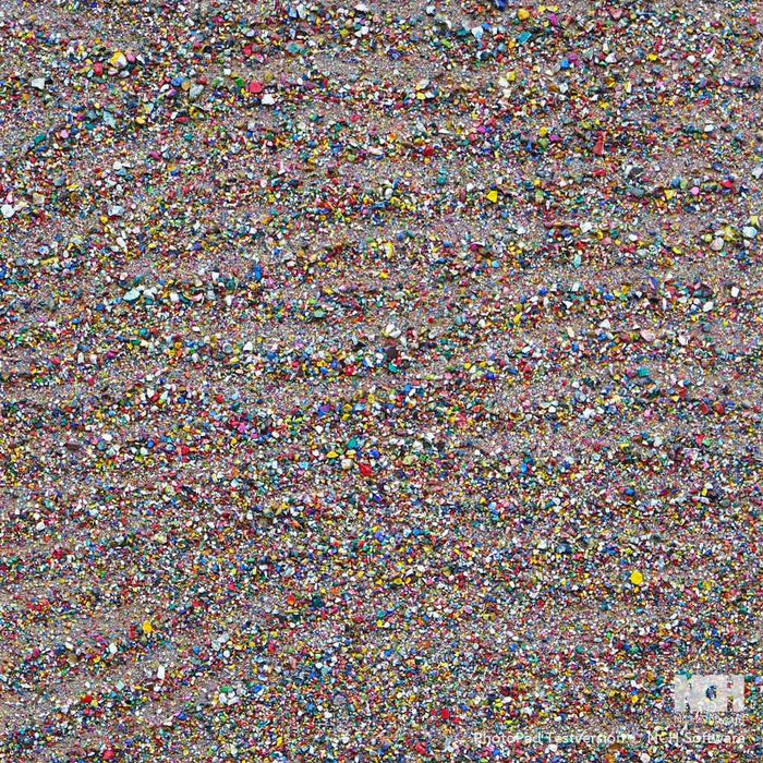 Detailreiches abstraktes Gemälde mit mineralischer Struktur, inspiriert von Verwitterung und Naturprozessen – Marsfeld CXXXIX, Atelier Hellbusch