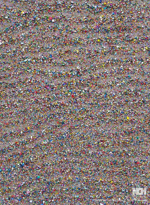 Detailreiches abstraktes Gemälde mit mineralischer Struktur, inspiriert von Verwitterung und Naturprozessen – Marsfeld CXXXIX, Atelier Hellbusch