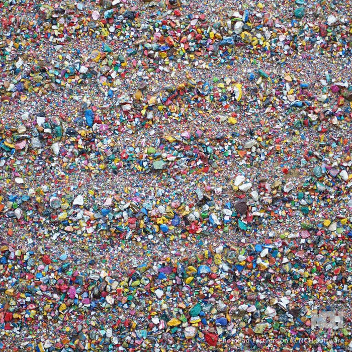 Detailreiches abstraktes Gemälde mit mineralischer Struktur, inspiriert von Verwitterung und Naturprozessen – Marsfeld CXXXIX (Ausschnitt), Atelier Hellbusch